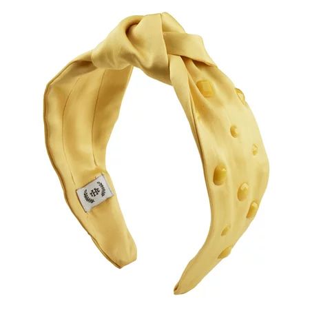 The Home Edit Knotted Headband in Yellow Satin with Stone Detail | Walmart (US)