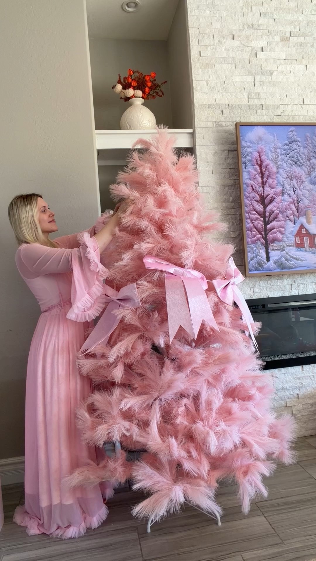 This pink pompas Christmas tree is great for holiday decorating! 

#LTKSeasonal #LTKGiftGuide #LTKHoliday