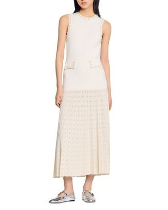 Sandro Pearl Bead Knit Maxi Dress  | Bloomingdale's Sandro Women's Clothing | Bloomingdale's (US)