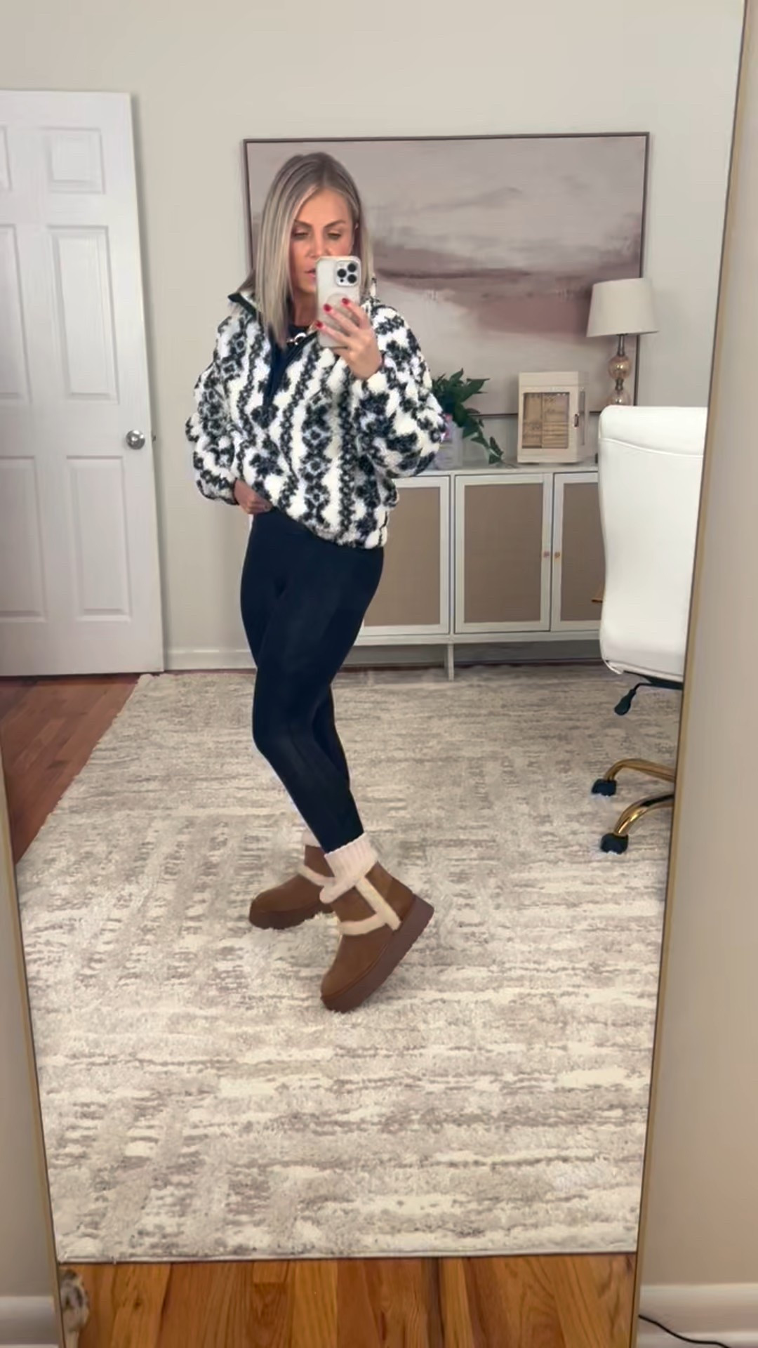 This cozy winter outfit looks expensive, but is so affordable. I completely love these boots (they look like the designer version). These leggings are so comfy and I love the way this black and white sherpa pullover. 

#LTKFindsUnder50 #LTKPetite #LTKSeasonal