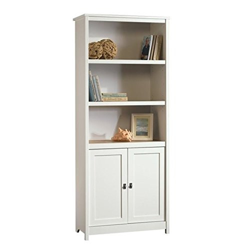 Sauder Cottage Road Library with Doors, Soft White finish | Amazon (US)
