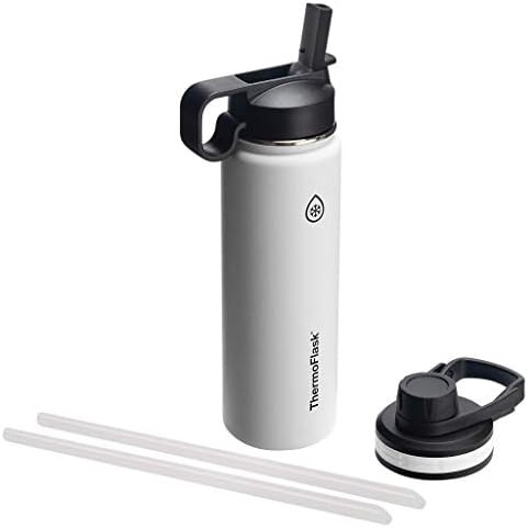 Thermoflask Double Stainless Steel Insulated Water Bottle, 24 oz, White | Amazon (US)