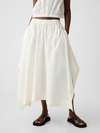 Handkerchief Hem Midi Skirt | Gap (US)