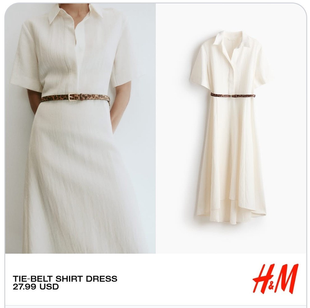 TIE-BELT SHIRT DRESS