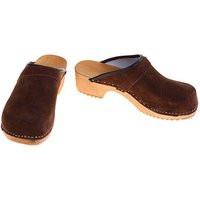 Suede Leather Clogs Brown | Etsy (US)