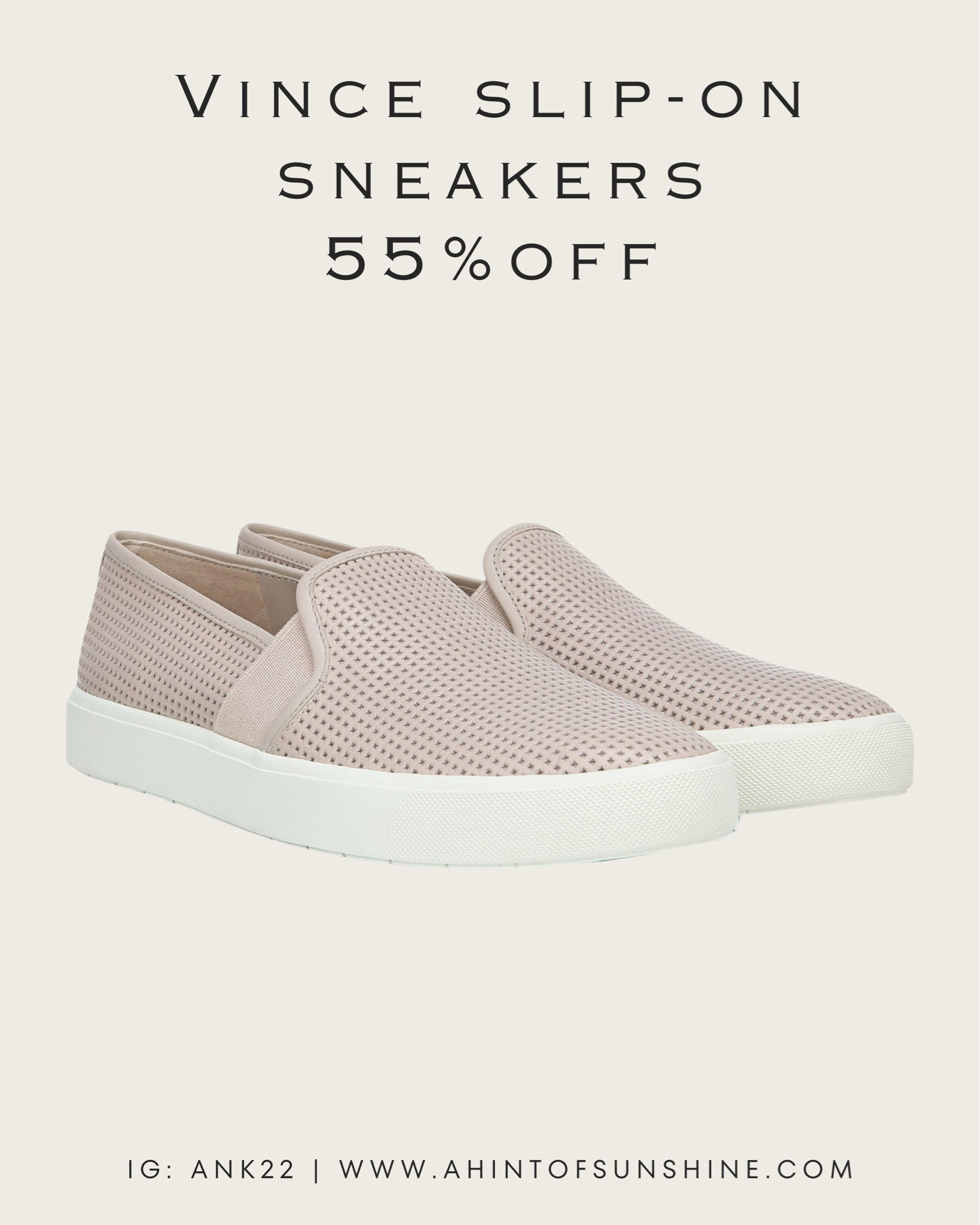 These Vince slip-on sneakers are so comfortable and well made. I have two pair - white and pink and wear them all the time! 

#LTKOver40 #LTKSaleAlert #LTKShoeCrush