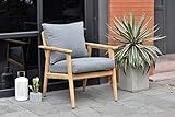 Amazonia Sandyport Durable Outdoor Furniture Made of Teak | Olefin Cushions Patio Armchair, Light Br | Amazon (US)