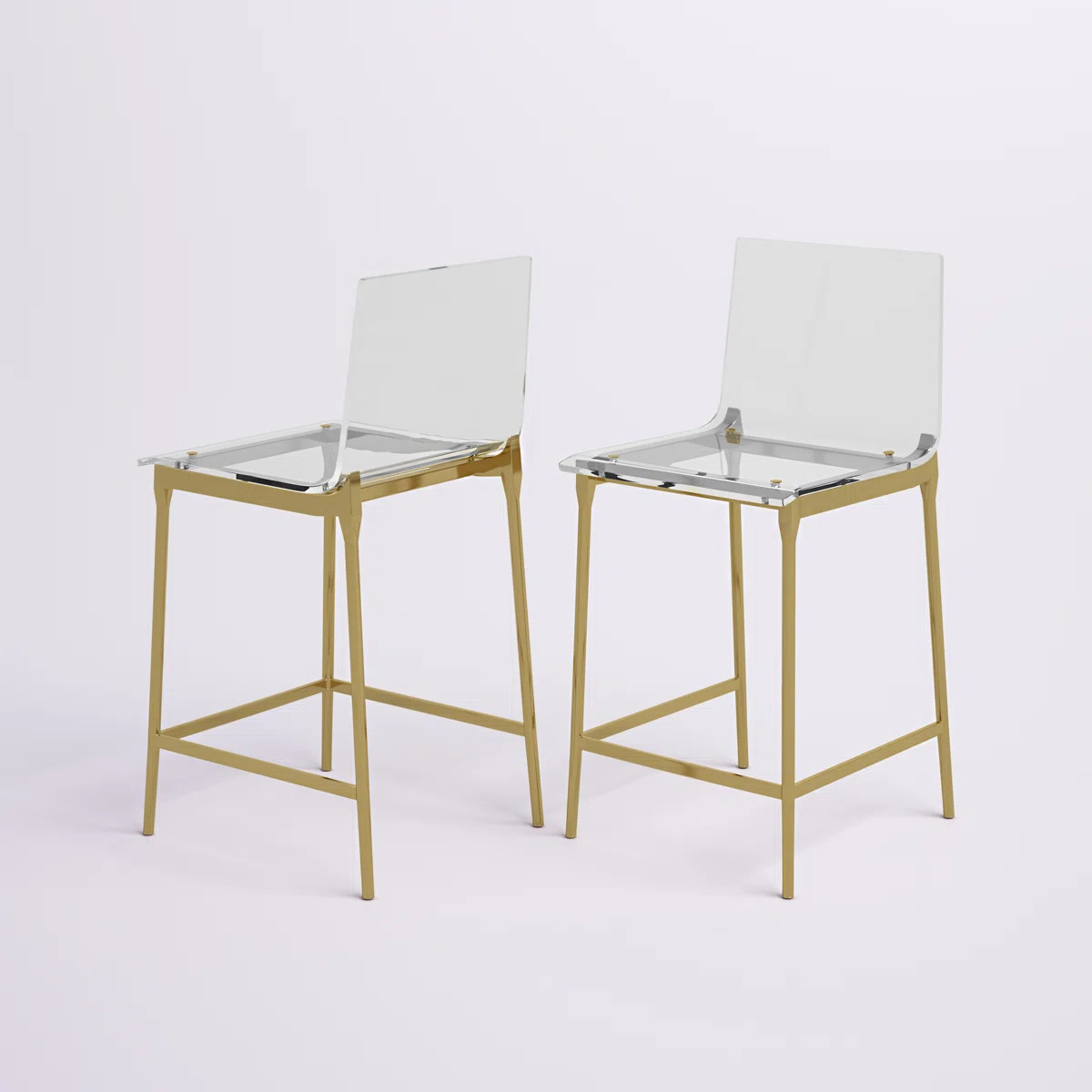 Basak Counter Stool with Metal Frame (Set of 2) | Wayfair North America