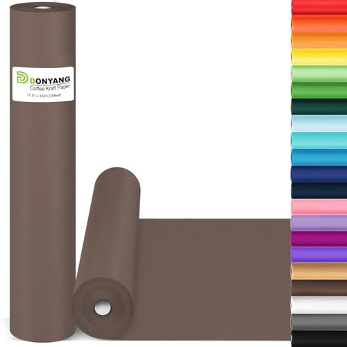 Chocolate Brown Bulletin Board Paper, Craft Kraft Paper Roll 17.5"x335", Solid Color Christmas Art Poster Easel Wrapping Paper, Birthday Bouquet Flower Gift Wrap for Women Men Dad 110GSM 75LB | Amazon (US)