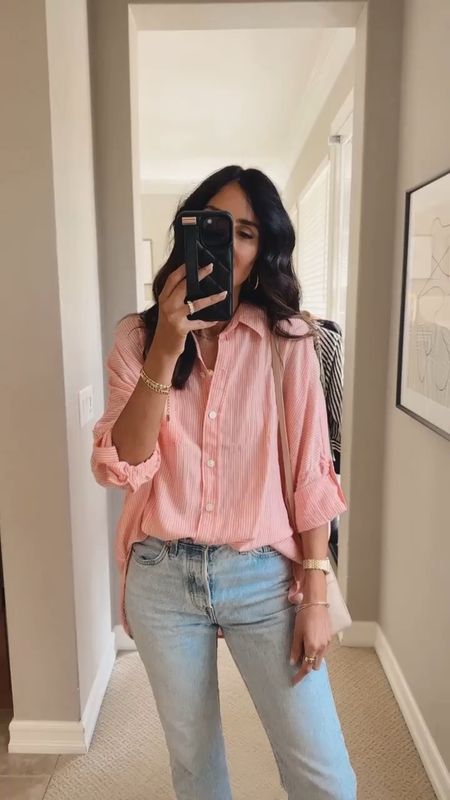 Im just shy of 5’7 and wear the size XS top. I own it in three different colors and it’s the perfect top for spring/ summer, StylinByAylin 

#LTKunder100 #LTKstyletip #LTKFind