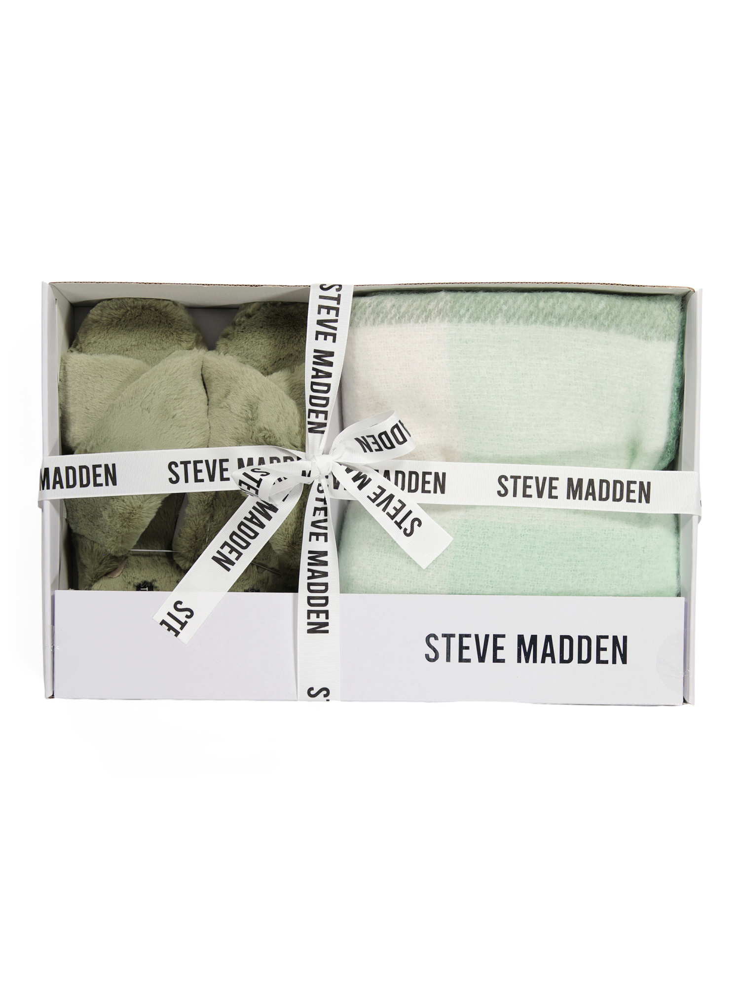 Brushed Oversized Buffalo Plaid Scarf With Slippers | TJ Maxx