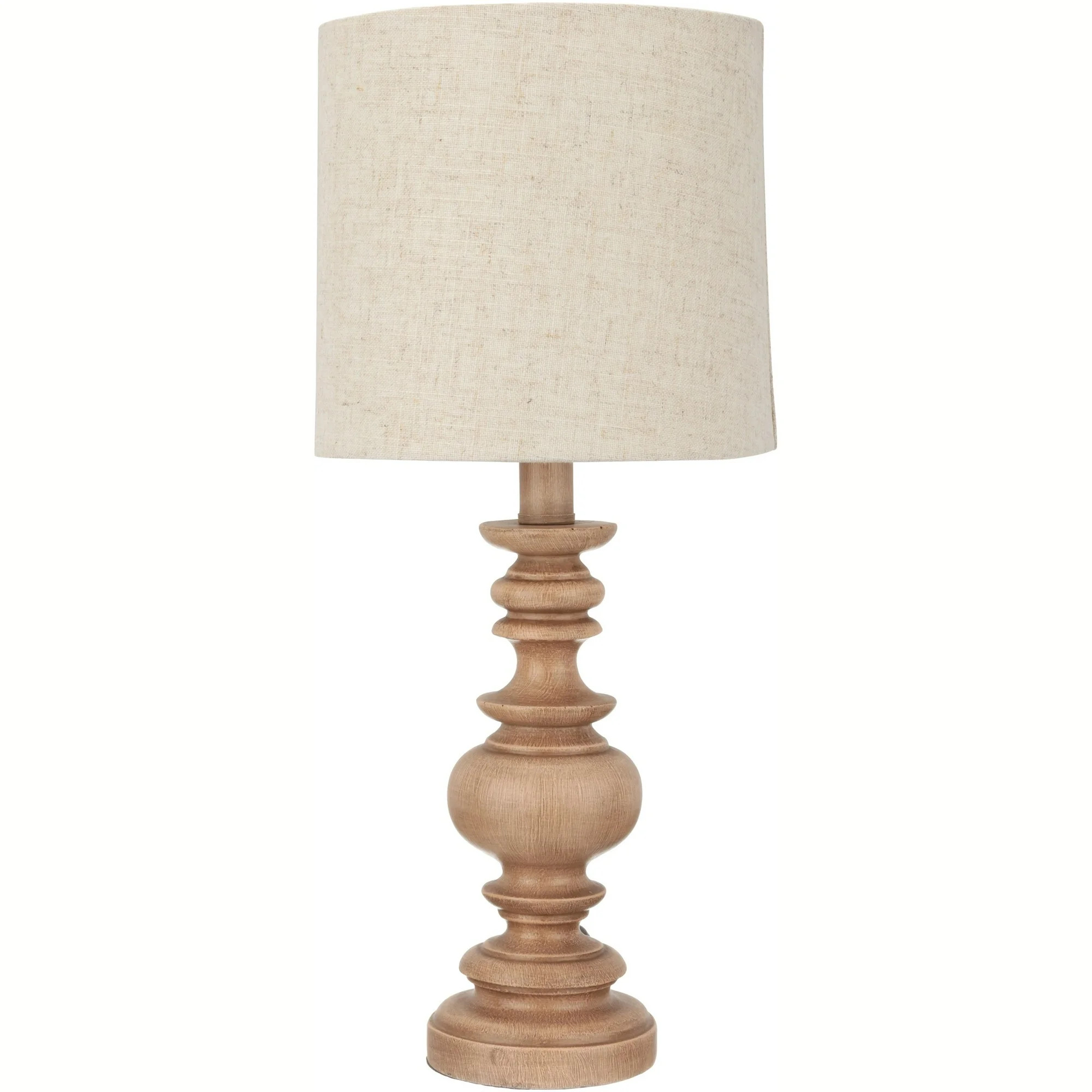 Mainstays Traditional Brown Washed Wood Table Lamp - Walmart.com | Walmart (US)