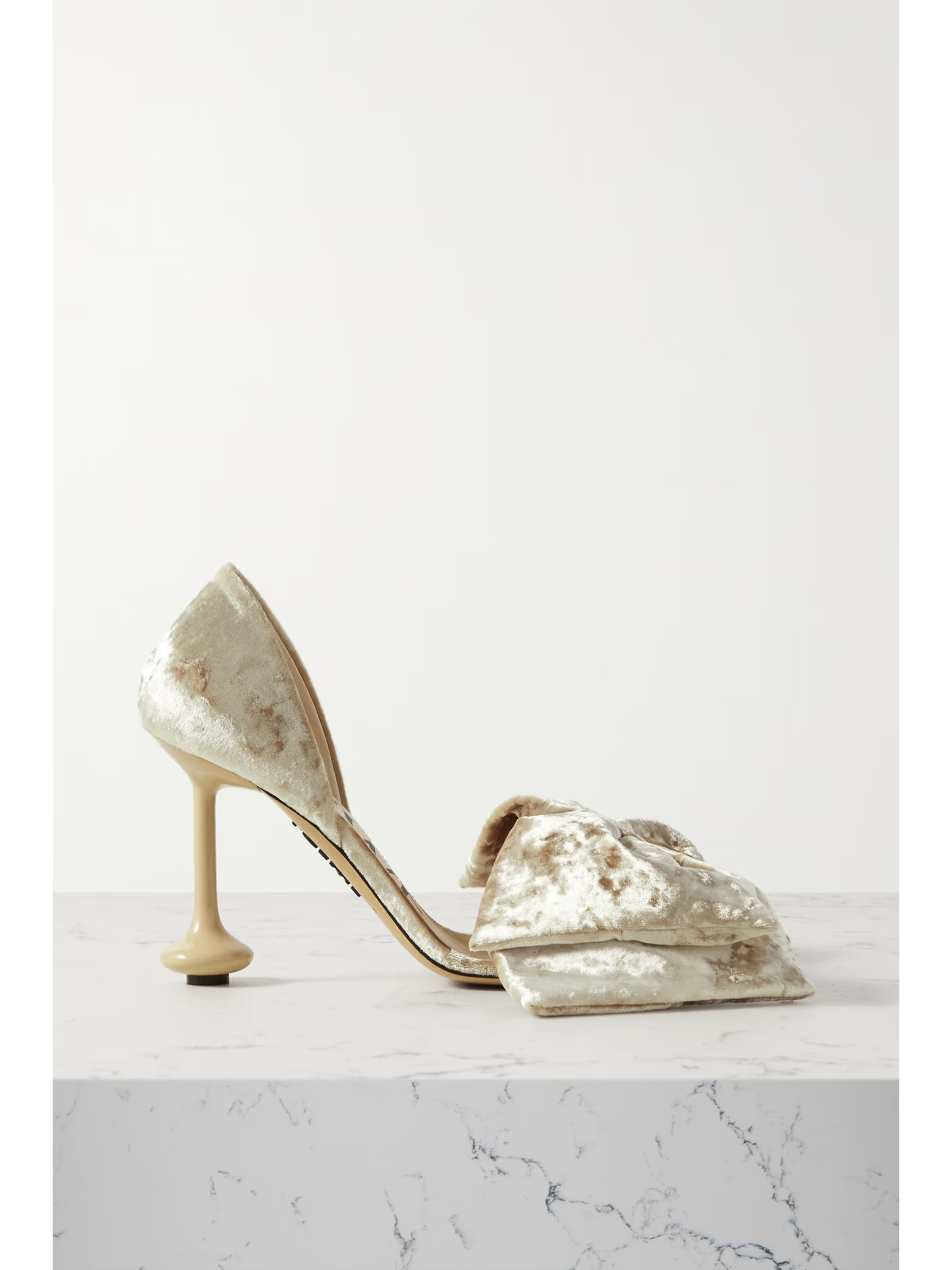 Toy bow-detailed crushed-velvet sandals | NET-A-PORTER (US)