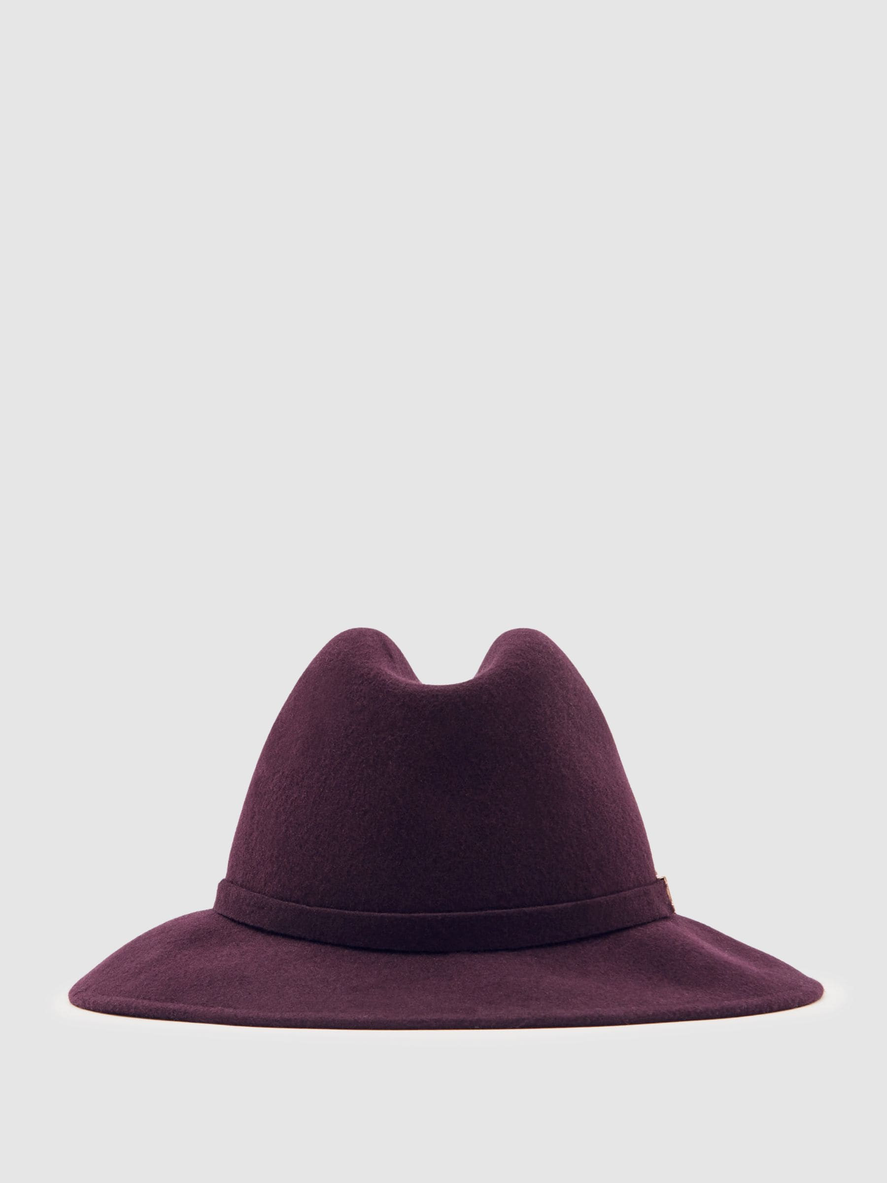 Reiss Reiss Burgundy Holly Wool Fedora | Next US