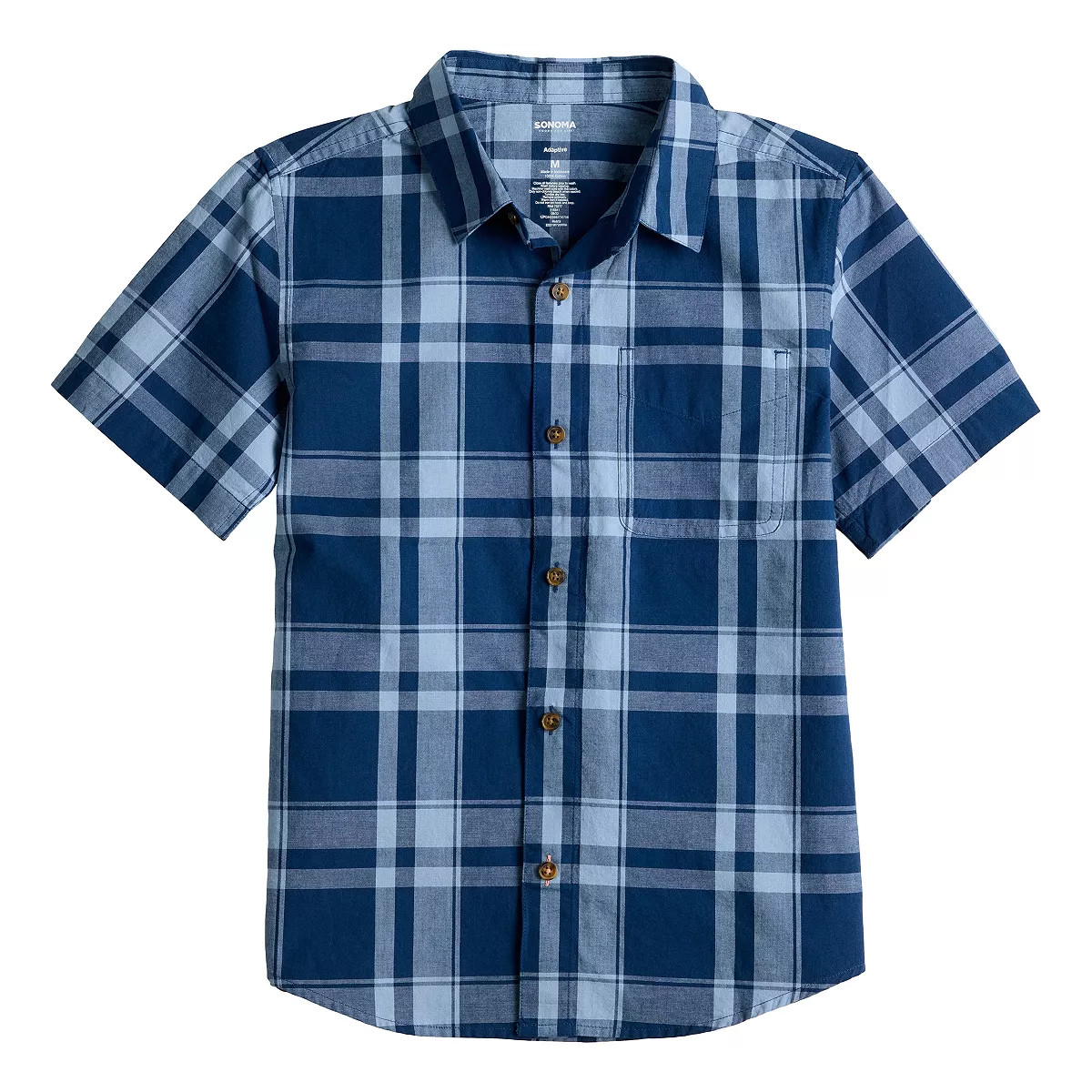 Boys 8-20 Sonoma Goods For Life® Adaptive Plaid Button-Up Shirt | Kohl's