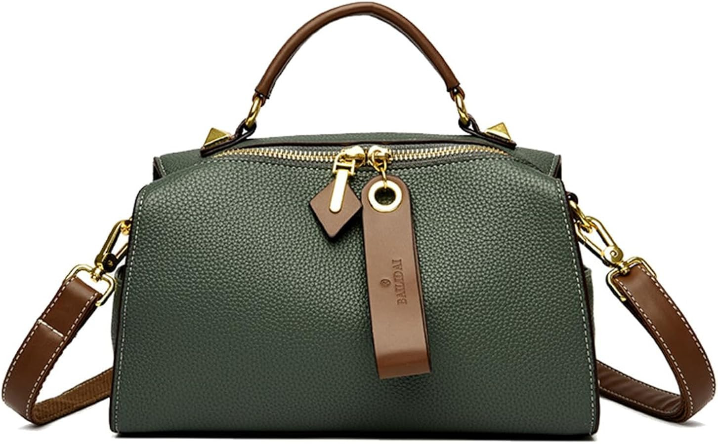 Crossbody Bags for Women Shoulder Bags Faux Leather Handbag Dual Straps, Dual Directional Zipper ... | Amazon (US)