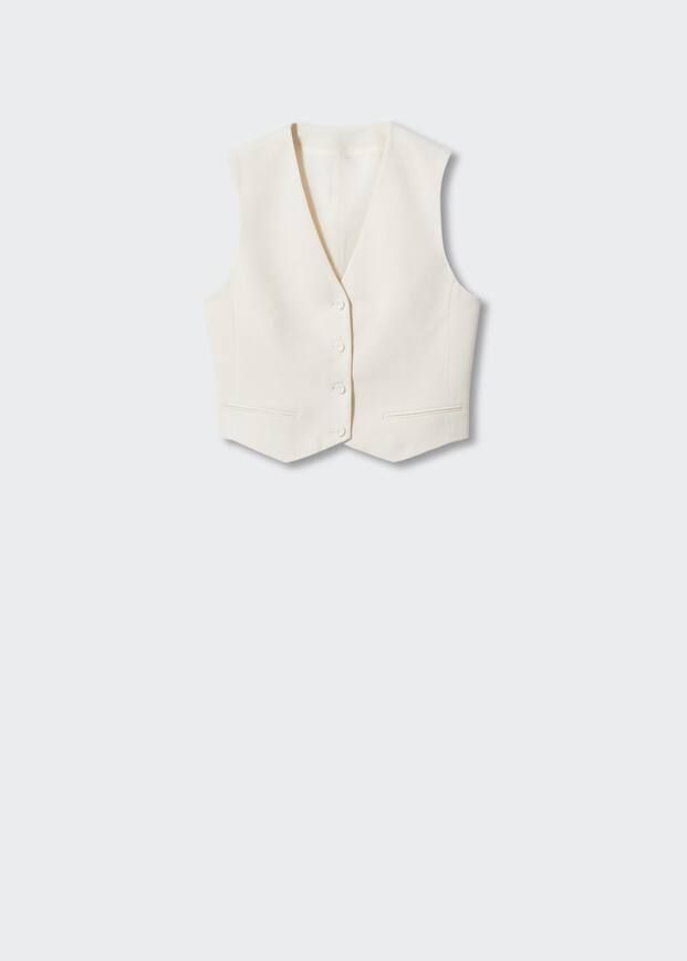 Gilet with adjustable belt -  Women | Mango United Kingdom | MANGO (UK)