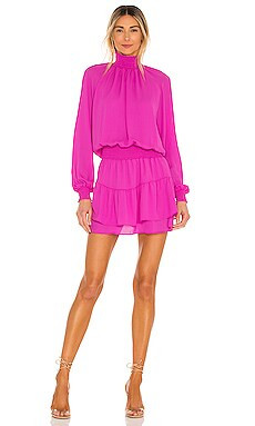 krisa Turtleneck Ruffle Skirt Dress in Cocktail from Revolve.com | Revolve Clothing (Global)