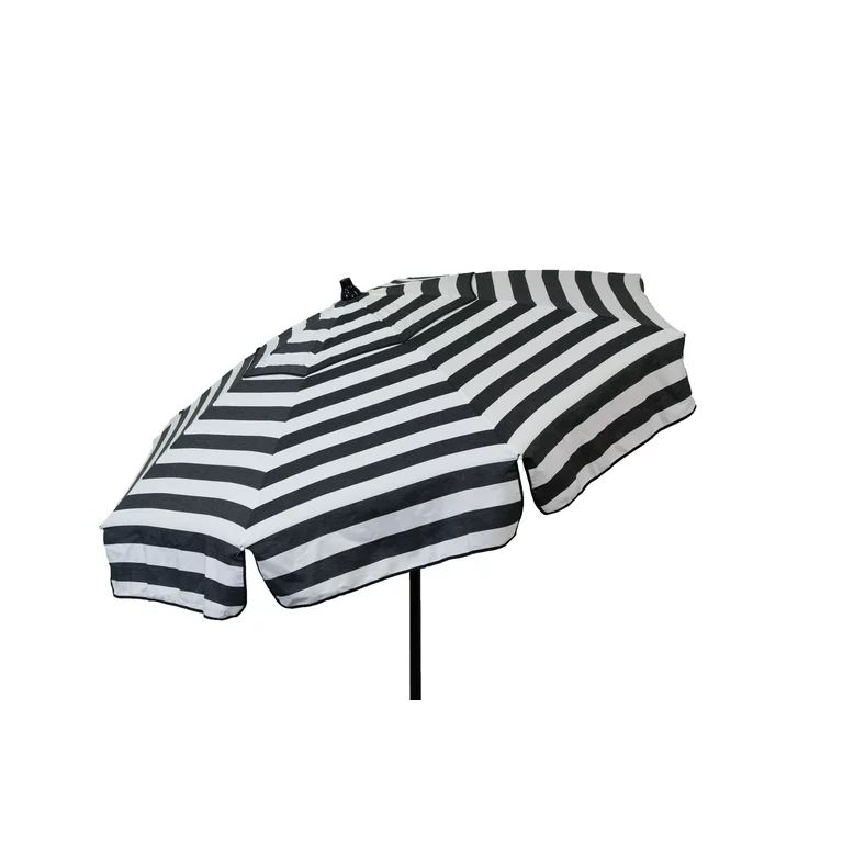 DestinationGear Italian 6' Umbrella Acrylic Stripes Black and White Patio Pole | Walmart (US)