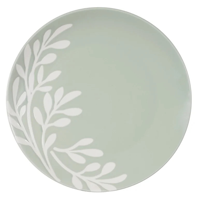 Mainstays 10.5in Emelie Green Stoneware Dinnerplate | Walmart (US)