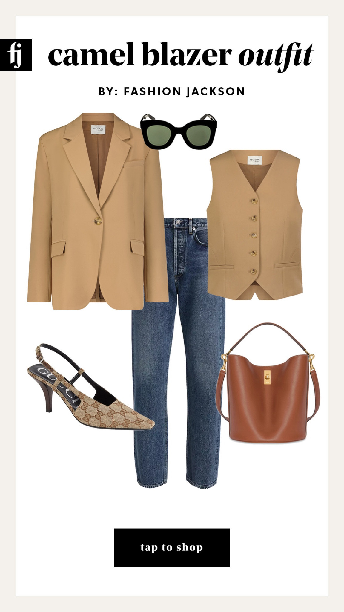 Camel blazer outfit idea #fashionjackson #camelblazer #MAYSON 

#LTKshoecrush #LTKstyletip #LTKitbag