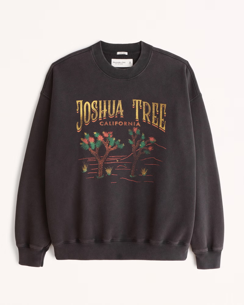 Joshua Tree Graphic Crew Sweatshirt | Abercrombie & Fitch (US)