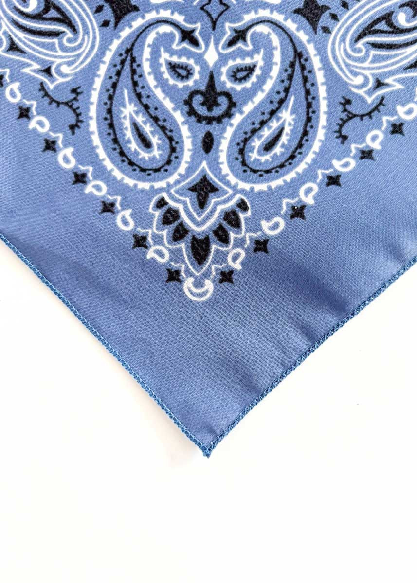 Embroidered Bandana - Chambray Paisley | Alice & Wonder