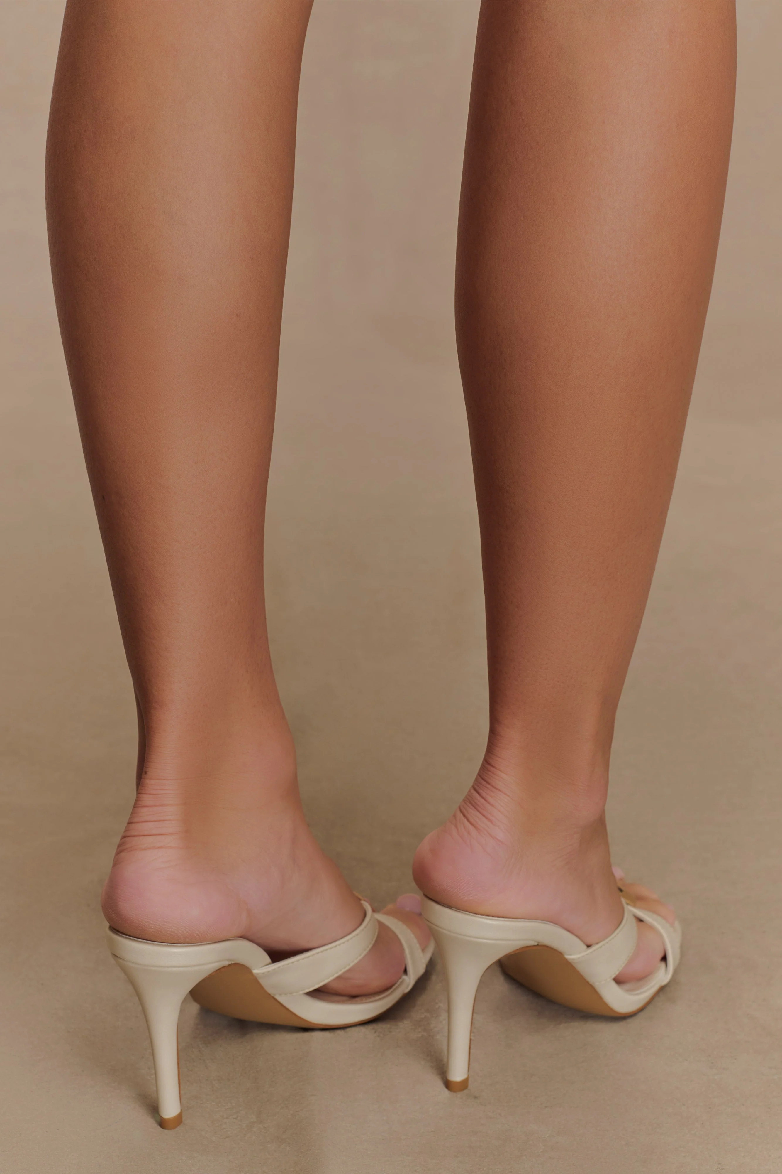 Jodie High Heel With Hardware - Ivory | MESHKI US