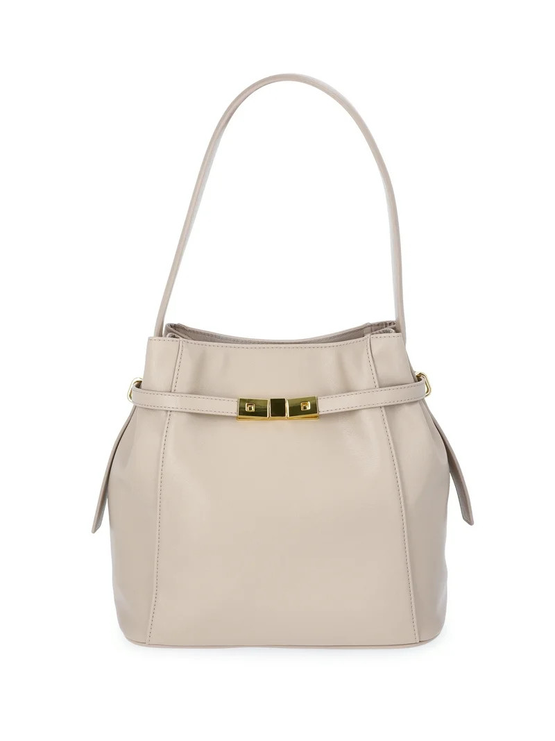 Time and Tru Women's Dalton Shoulder Bag, Cane Brown | Walmart (US)