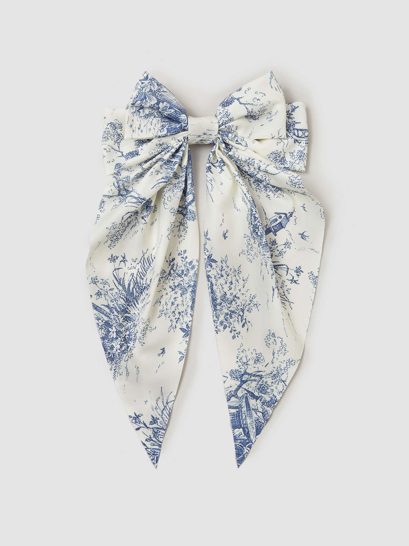 Toile de Jouy All-Over Print Bowknot Hair Clip For Vacation | Cider