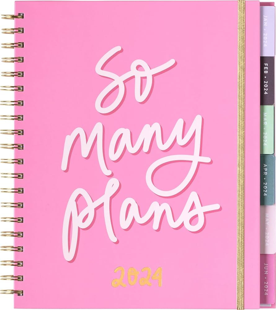 2024 Eccolo Large Spiral Agenda Planner, Hardcover, Weekly & Monthly Views, 12 Tabbed Months, Ins... | Amazon (US)