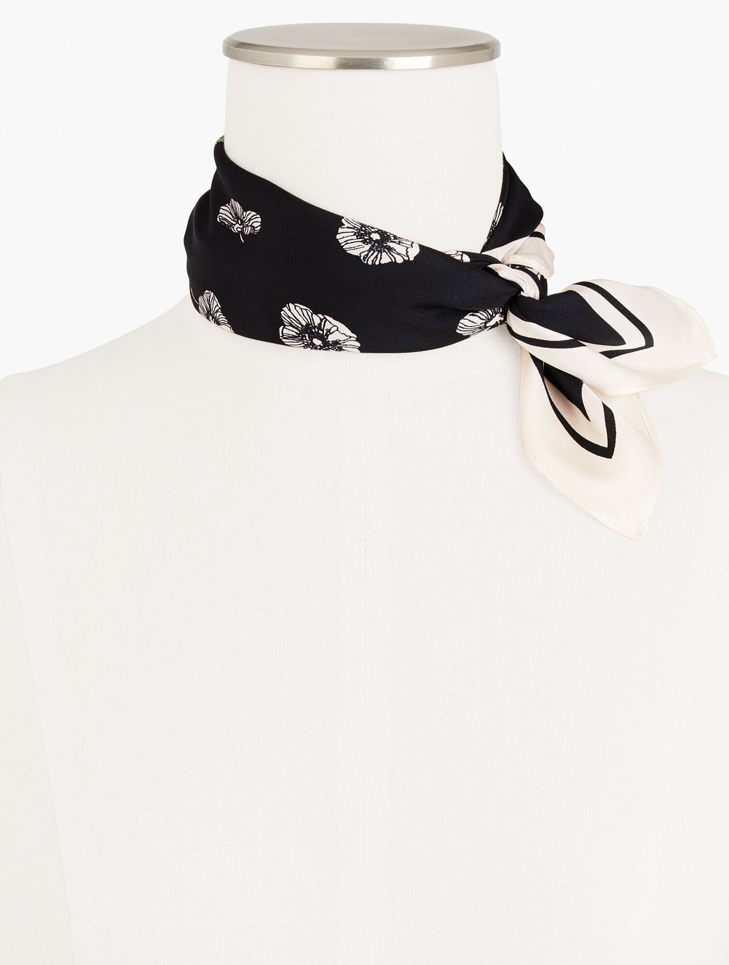 Deco Flower Floral Square Scarf | Talbots