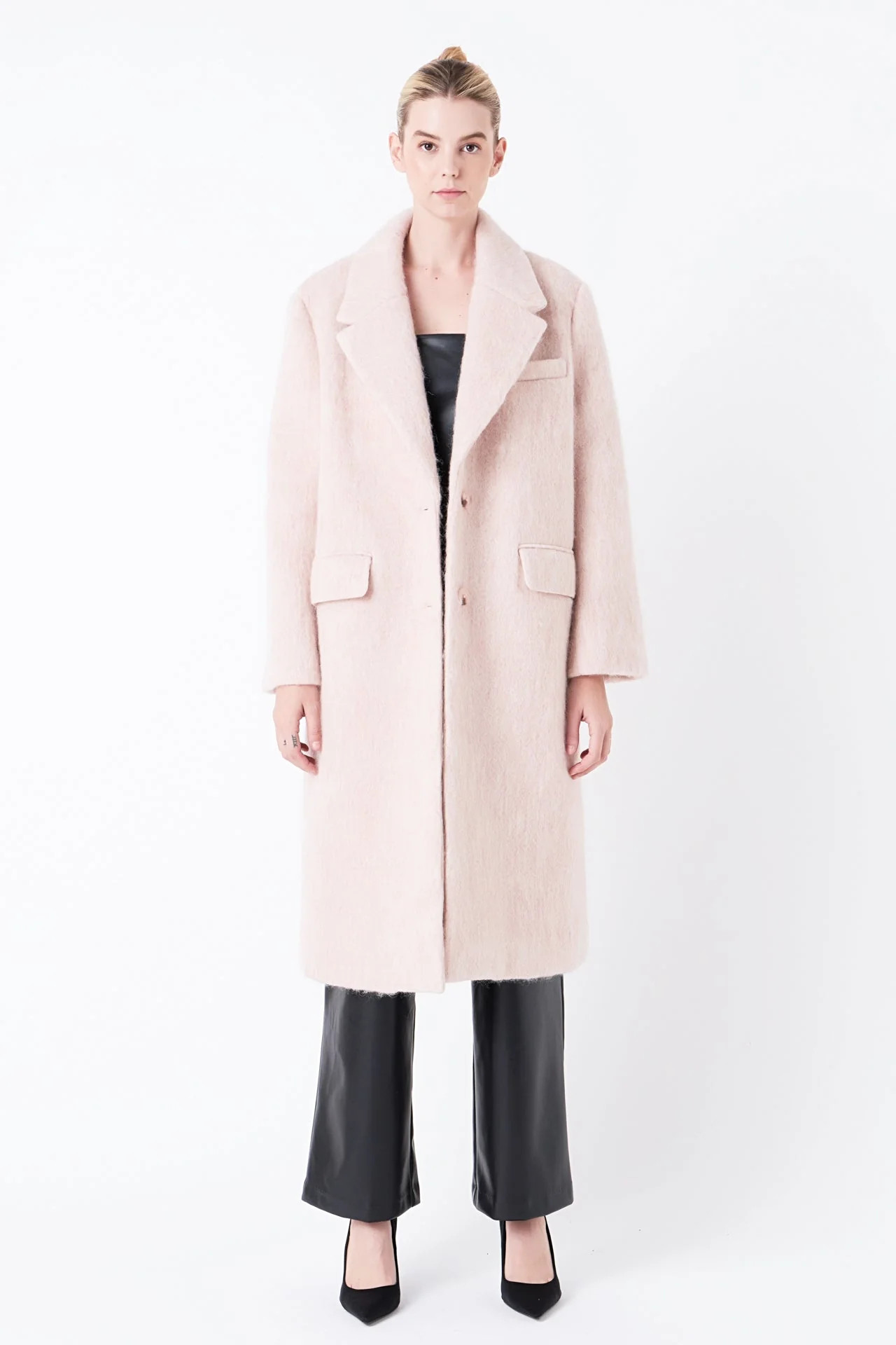 Oversize Single-breasted Long Coat | Endless Rose