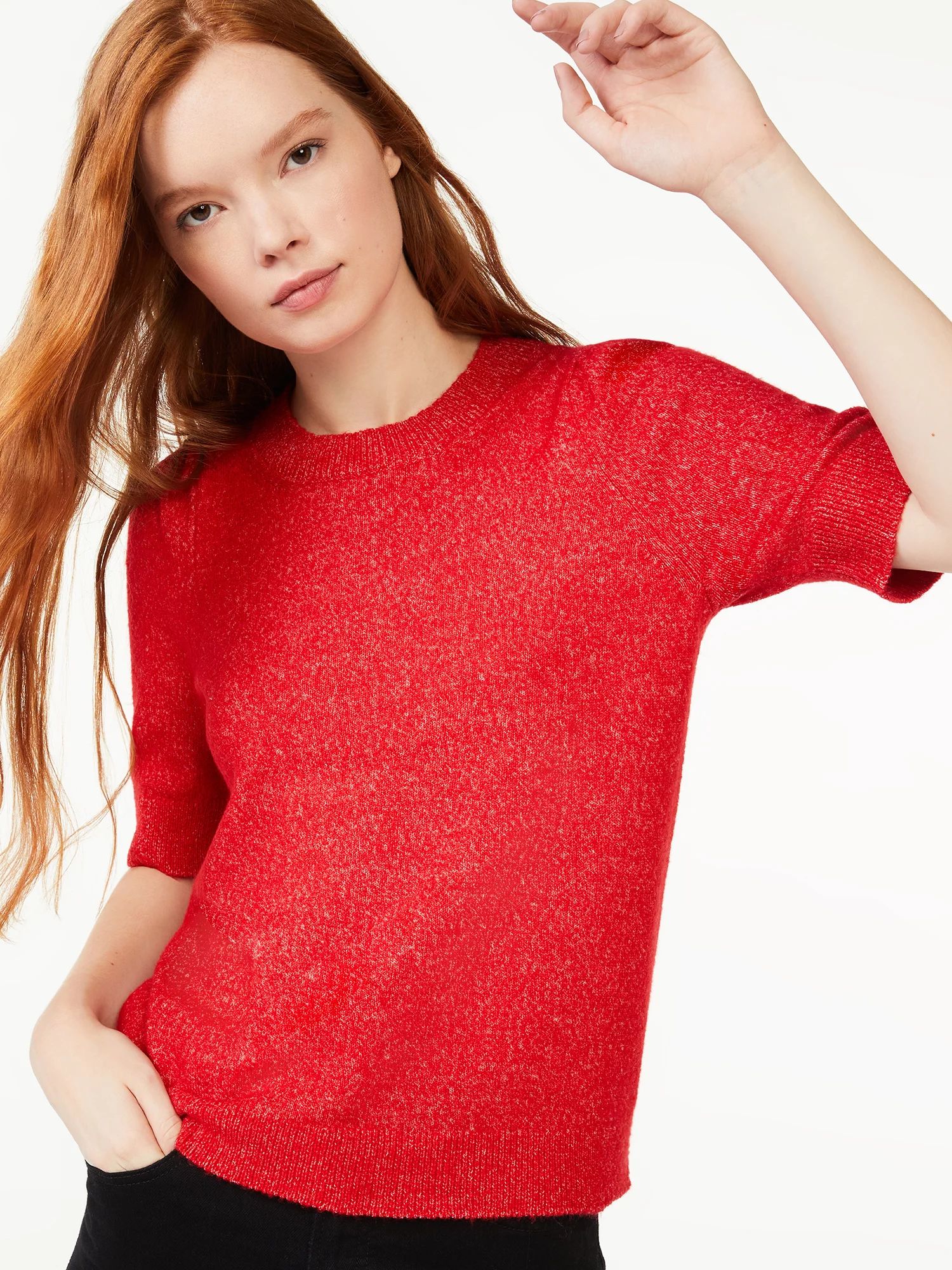 Free Assembly Women's Puff Sleeve Sweater | Walmart (US)