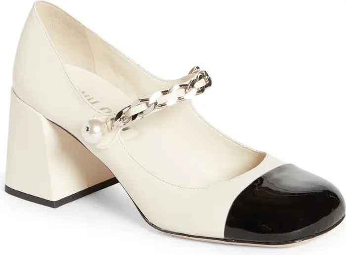 Mary Jane Cap Toe Pump (Women) | Nordstrom