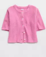 Aerie unREAL Short Sleeve Cardigan | Aerie