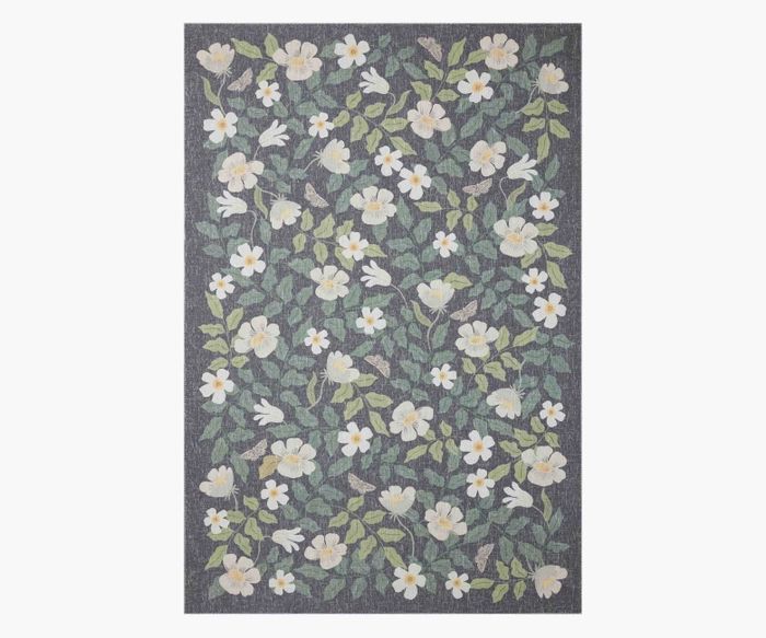 Cotswolds Primrose Charcoal Power-Loomed Rug | Rifle Paper Co.