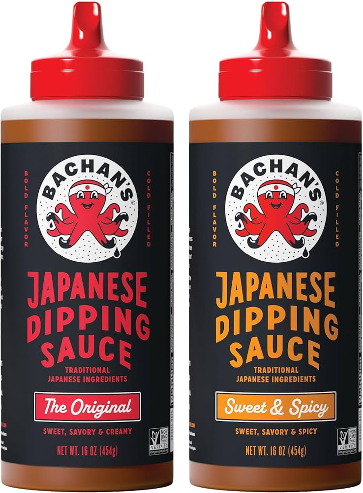 Bachan's Japanese Dipping Sauce 2 Pack - 1 Original, 1 Sweet and Spicy - Small Batch, Non GMO, No... | Amazon (US)