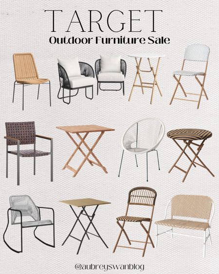 Target outdoor furniture sale! All of these chairs/tables are either 20% or 30% off. Online only. These are great options for your back porch patio. 

Target finds, outdoor patio furniture, French cafe outdoor chairs and table, Opalhouse furniture, Threshold furniture