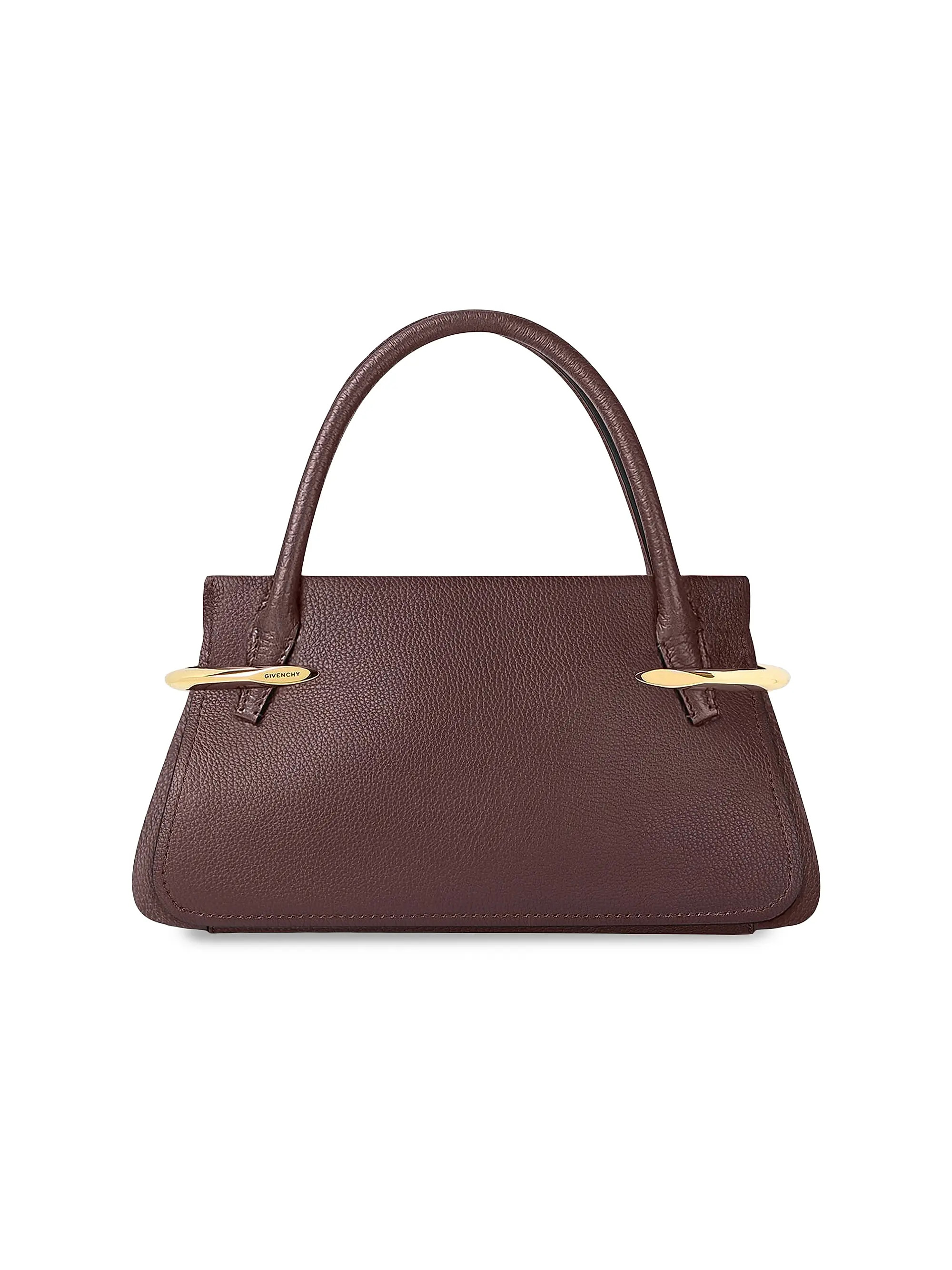 Mini Pinch Top Handle Bag in Grained Leather | Saks Fifth Avenue