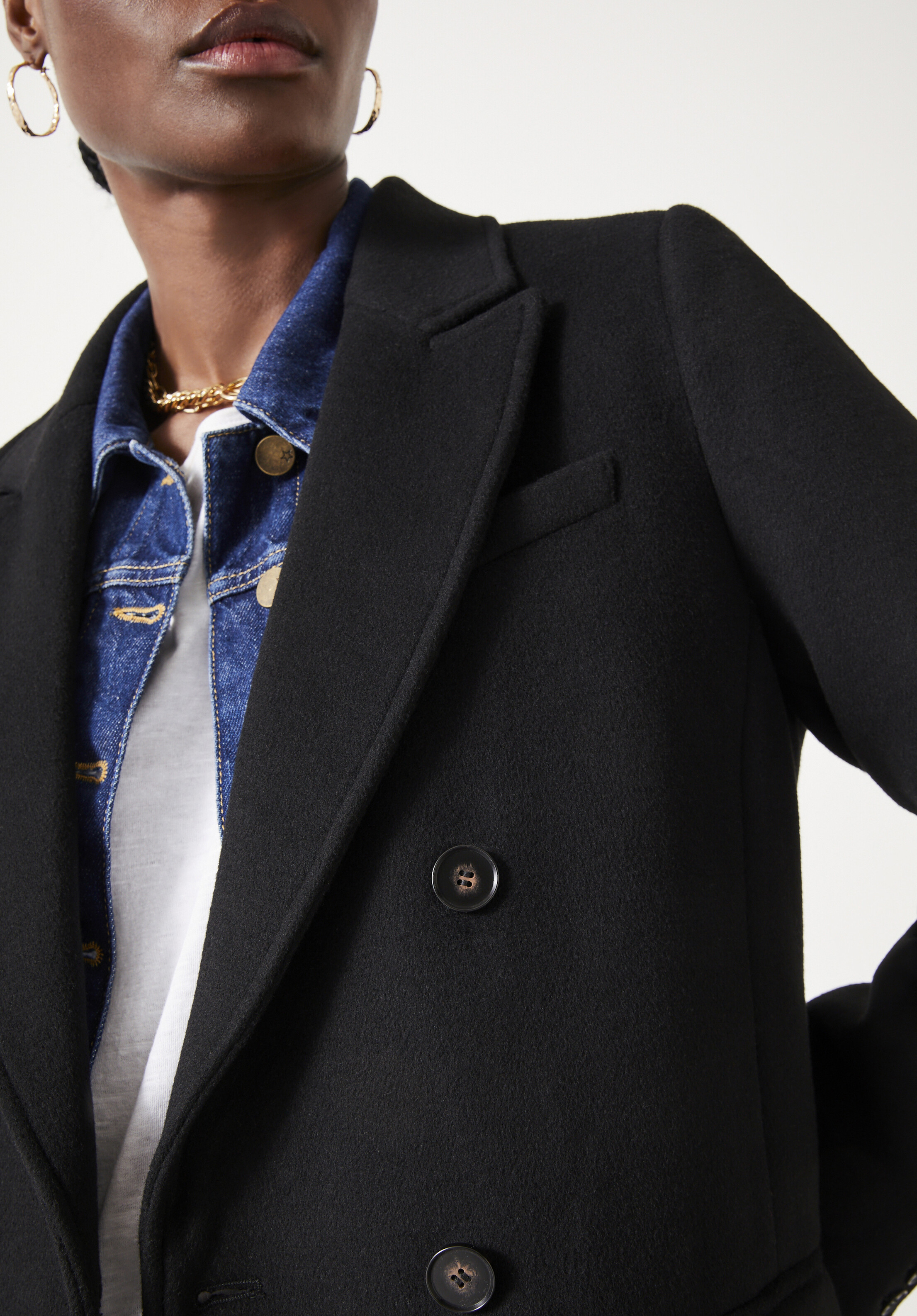 Miranda Double Breasted Wool Blend Coat | Hush UK