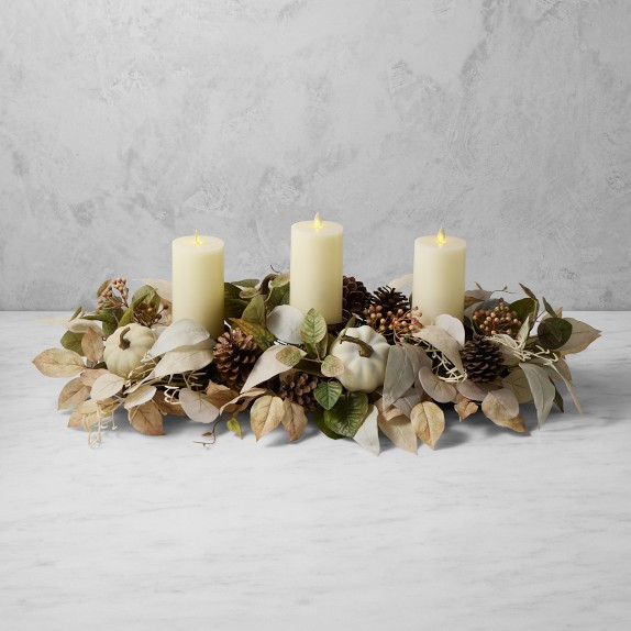 Pumpkin Patch Candle Faux Centerpiece | Williams-Sonoma