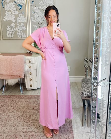 Pretty and pink maxi dress / spring dress from my friend Smita’s collection with Walmart!!! @whatsmitafound 💗 wearing size 4 

#LTKfindsunder50 #LTKSeasonal #LTKstyletip