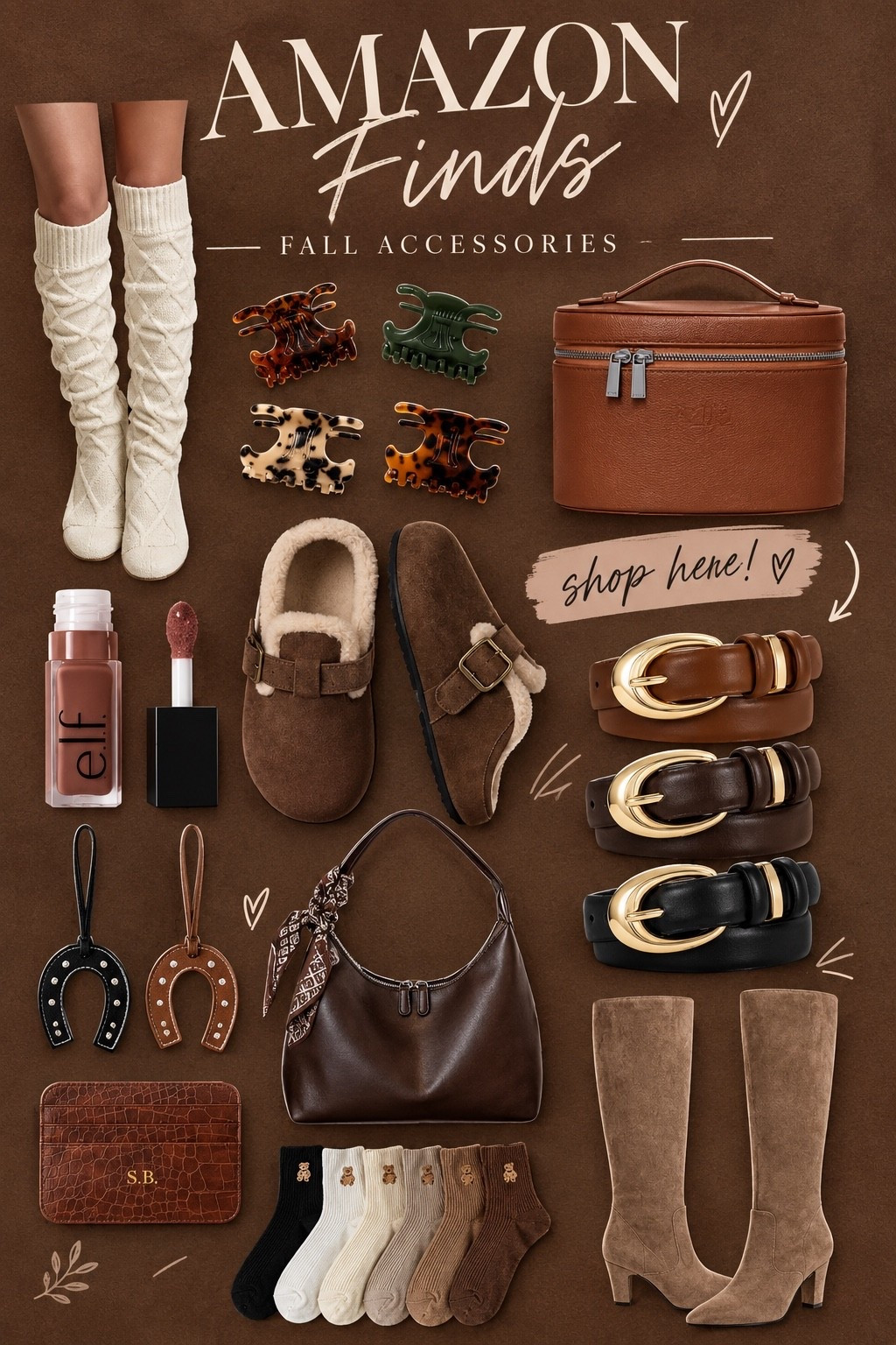 Fall accessories are doing ALL the heavy lifting 🍂🤎

I found so many good Amazon pieces for the season—from cozy boots and clogs to belts, bags, hair clips, socks, and those little extras that make an outfit feel finished. And yes, I need approximately all of them. 

Amazon fall finds, fall accessories, affordable fall fashion, Amazon fashion finds, fall outfit accessories