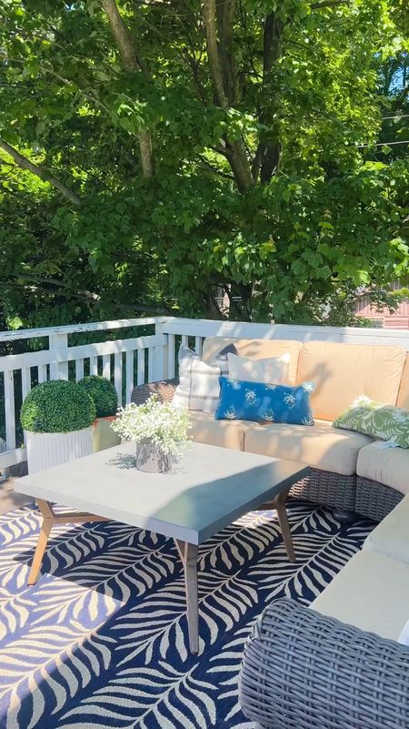 Is your deck tired? Ready to transform your deck with small 30-minute projects? 🌿✨ This week, we're sharing quick and easy deck refresh tips to elevate your outdoor space.

First up, we have no time to repaint at the moment. So we're starting with a stylish outdoor rug that instantly adds a tropical resort vibe.  

#LTKSeasonal #LTKVideo