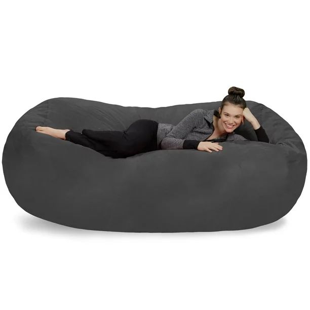 Sofa Sack Giant Bean Bag Lounger -7.5 ft, Charcoal - Walmart.com | Walmart (US)