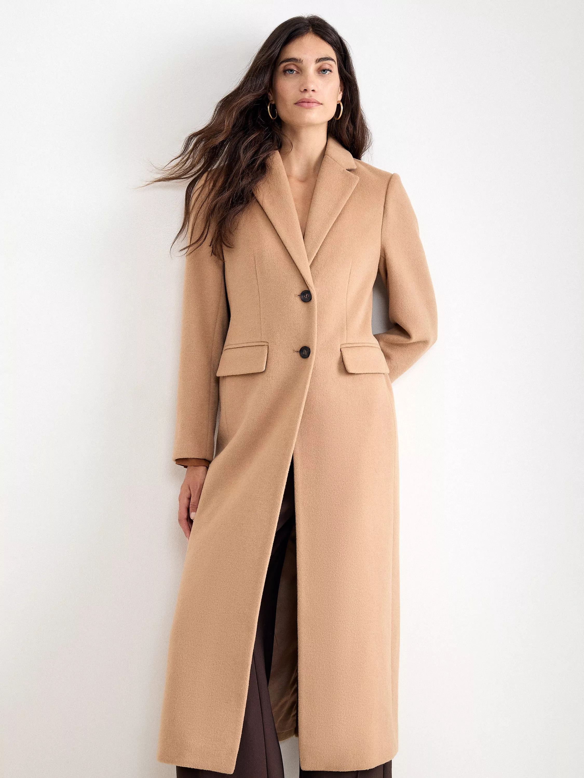 Phase Eight Lydia Wool Rich Overcoat, Camel | John Lewis (UK)