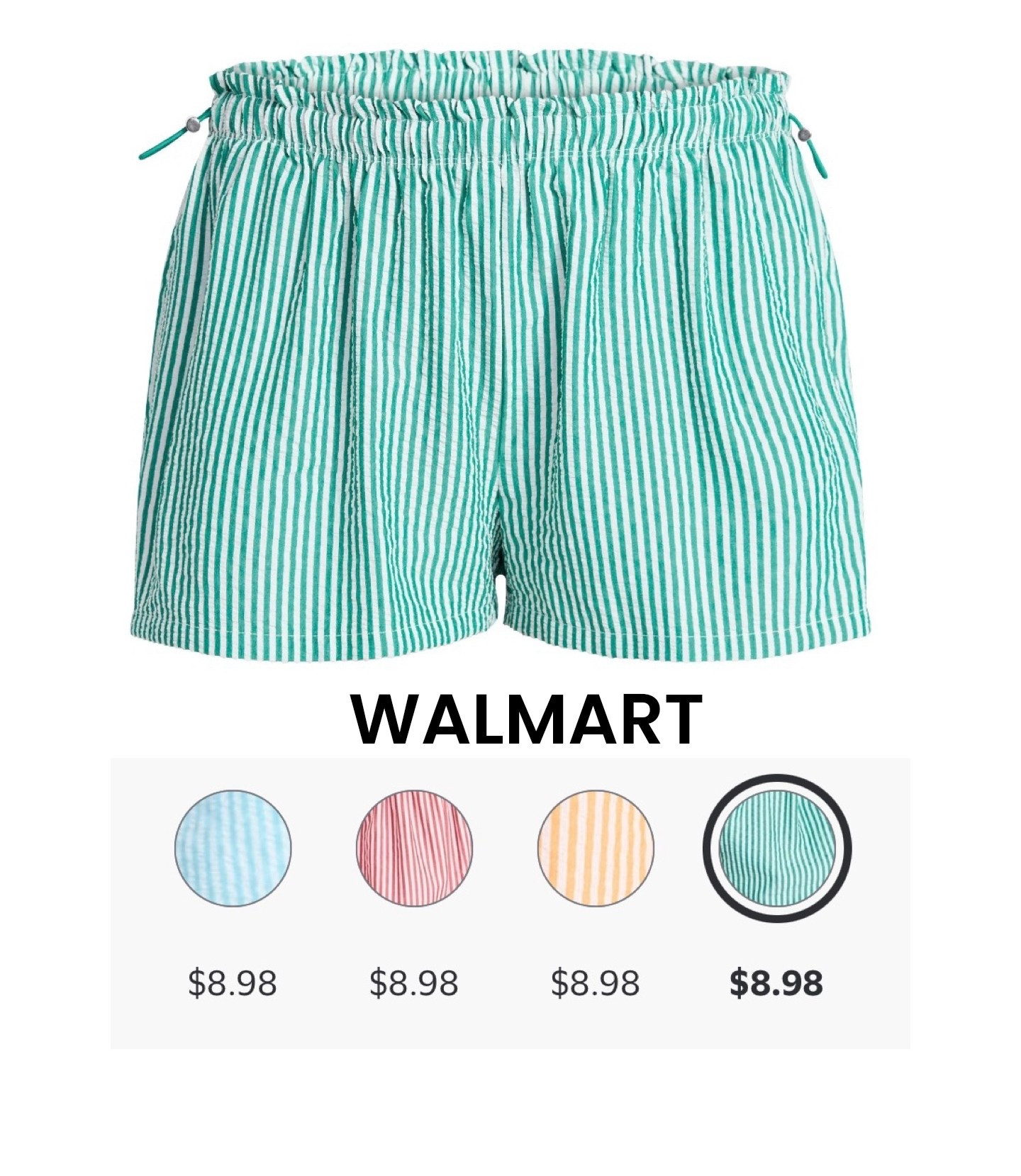 No Boundaries Striped Seersucker Bungee Shorts