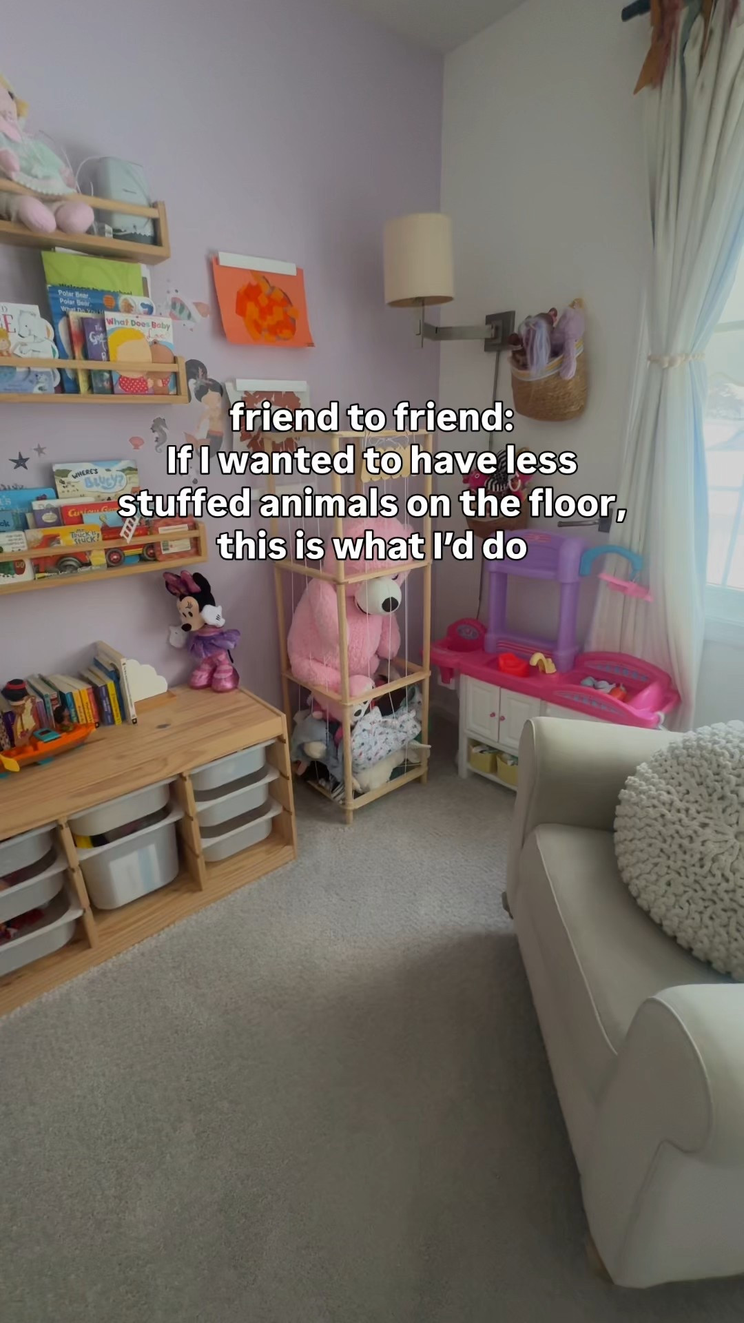 Friend to friend?
If I wanted fewer stuffed animals scattered all over the house, this is exactly what I’d do.

An organizer that’s actually fun for them and functional for you. It holds a ton and makes cleanup a game.

home organizing 


#LTKmomlife #LTKBaby #LTKHome