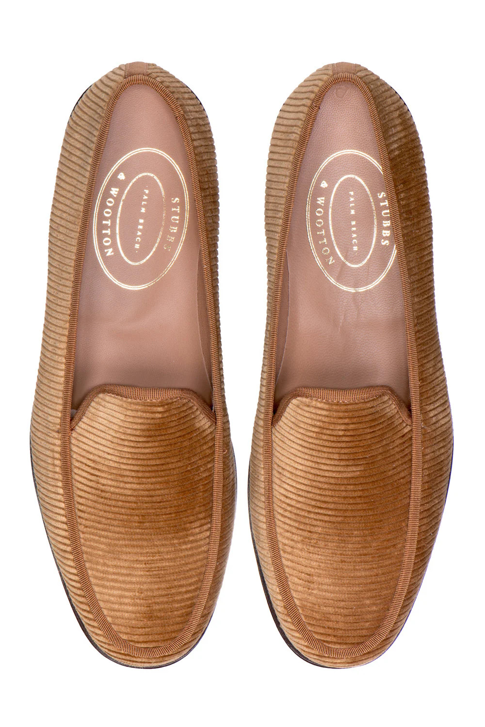 Men's Corduroy Camel Slippers | Over The Moon